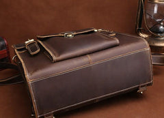 Cool Leather Mens Briefcase Messenger Bag Shoulder Bag Satchel Backpack for men