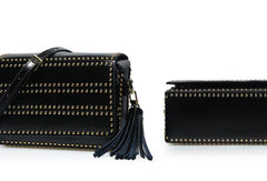 Genuine Leather crossbodybag rivet shoulder bag for women leather bag - EverHandmade