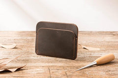 Vintage Leather Mens Card Holders Slim Front Pocket Wallet Card Wallets for Men