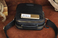 Small Leather Mens SIDE BAG COURIER BAG Messenger Bag Shoulder Bag for Men