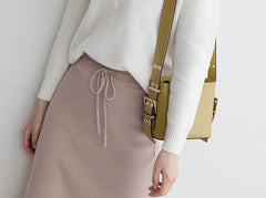 Cute Leather Womens Stylish Bucket Shoulder Bag Barrel Crossbody Purse for Women