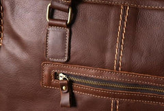 Vintage leather mens Briefcase vintage work bag business bag laptop bag for men