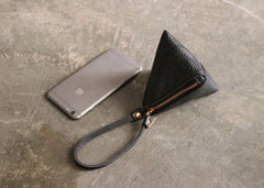 LEATHER WOMEN Triangle Small Coin Wallets Change Wallet FOR WOMEN
