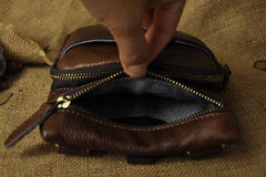 Vintage Leather Belt Pouches for Men Waist Bag BELT BAGs Shoulder Bag For Men