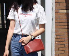 Cute Leather Red Green Womens Small Crossbody Purse Mini Shoulder Bag for Women