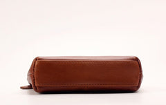 Vintage LEATHER Womens Zipper Wallet Change Wallet Makeup Pouches FOR Women