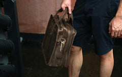 Vintage Leather Mens Large Weekender Bag Travel Bags Handbags Shoulder Bags for men