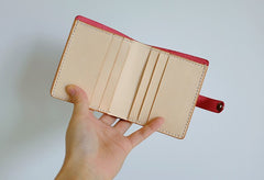 Handmade LEATHER Womens Small Wallet Leather Small Bifold Wallet FOR Women
