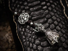 Handmade Leather Mens Chain Biker Wallet Leather Clutch Wallet Cool Long Wallets for Men