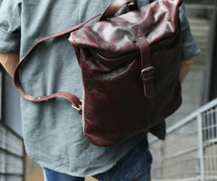 Cool Vintage Leather Mens Backpack Travel Backpack Laptop Backpacks for men