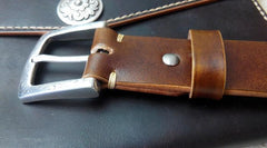 Cool Handmade Brown Leather Mens Belt Leather Belt for Men