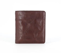 Leather Mens Front Pocket Wallet Small Wallet Slim Wallet billfold Card Wallet for Men