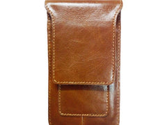 Cool Slim Mens Leather Cell Phone Holsters Belt Pouch Waist Bag for Men