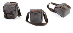 Mens Small Canvas Camera Messenger Bag Side Bag Camera Shoulder Bag for Men