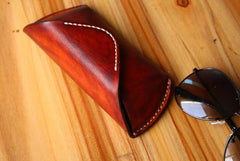 Handmade Mens Cool Leather Glasses Case Glasses Box Glasses Holder Eyeglass Case