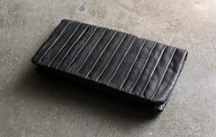 Black LEATHER Womens Long Clutch Wallet Fashion Zipper Long Wallets FOR Women