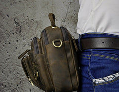 Vintage Leather Belt Pouches for Men Waist Bag BELT BAG Shoulder Bag For Men