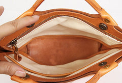 Handmade tote handbag shopper purse leather crossbody bag shoulder bag women - EverHandmade