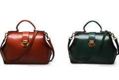 Handmade Leather handbag doctor bag shoulder bag for women leather bag - EverHandmade