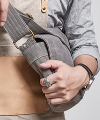 Mens Canvas Gray Cool Messenger Bag Side Bag Shoulder Bag for Men