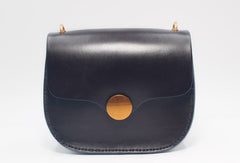 Handmade Leather Round Bag Crossbody Bag Shoulder Bag Purse for Women Leather Bag - EverHandmade
