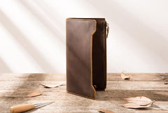 Vintage Cool Mens long Wallet Leather Wallet Long Wallet for Men