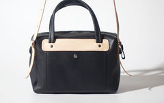 Handmade Leather Black Womens Handbag Fashion Shoulder Bag for Women