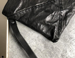 Handmade Leather Mens Clutch Cool Slim Wallet Zipper Clutch Wristlet Wallet for Men