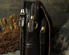 Small Mens Leather Belt Pouch Side Bag Belt Case Waist Pouch Holster for Men