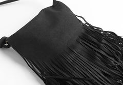 Handmade WOMENs LEATHER Tassels Shoulder Bag Vintage Crossbody Purse With tassels