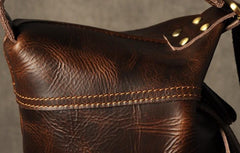 Leather Cool Mens Chest Bag Sling Bag Sling Crossbody Bag for men