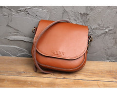 Cute Black LEATHER Flip Side Bag Handmade WOMEN Saddle Phone Crossbody BAG Purse FOR WOMEN