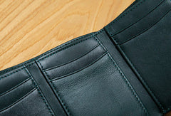Genuine Leather Cute Slim billfold Trifold Wallet Card Holder Wallet Purse For Women Girl