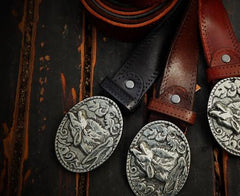 Handmade Leather Mens Belts Custom Cool Leather Men Black Belt for Men