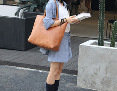 Stylish LEATHER Large Brown WOMEN Tote Bags Tote Shoulder Purse FOR WOMEN