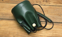 Cute LEATHER WOMEN Bucket SHOULDER BAG Barrel Crossbody Purses FOR WOMEN