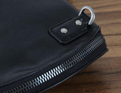 Handmade Genuine Leather Mens Cool Chest Bag Sling Bag Crossbody Bag Travel Bag Hiking Bag for men