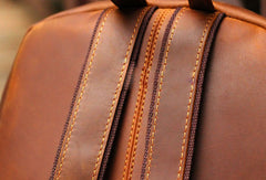 Cool Leather Mens Backpack Vintage Travel Backpack Hiking Backpack for men - EverHandmade