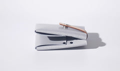 Handmade LEATHER Gray Womens Bifold Small Wallet Cute Leather Small Wallet FOR Women