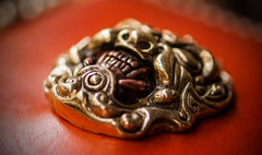 Handmade Leather Tibetan Tooled Mens billfold Wallet Cool Small Chain Wallet Biker Wallet for Men