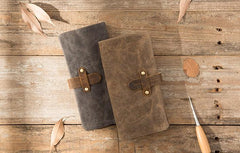 Cool Canvas Leather Mens Long Wallet Long Wallet for Men
