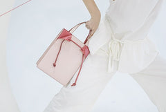 Stylish Pink Leather Womens Handbag Work Bag Purse Shoulder Bag for Women