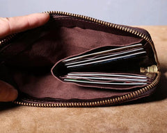 leather zip wallet mens long leather wallet zip around wallet long wallets for men 