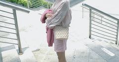 Cute Leather Beige Braided Womens Small Crossbody Purse Mini Shoulder Bag for Women