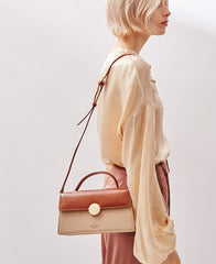 Cute Leather Brown Womens Handbag Crossbody Bag Purse Shoulder Bag for Women