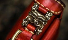 Handmade Leather Tibetan Mens Chain Biker Wallets Cool Leather Wallet Long Clutch Wallets for Men