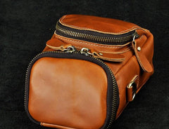 Leather Mens Cell Phone Holster Belt Pouch Waist Bag Mens Side Bag Shoulder Bag for Men