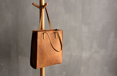 Vintage WOMENs LEATHER Tote Bag Stylish Leather Work Tote Purses FOR WOMEN