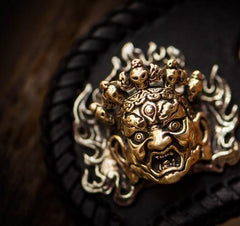 Handmade Leather Monster Mens Chain Biker Wallets Cool Tooled Leather Wallet Long Wallets for Men