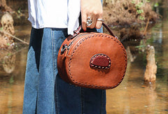 Handmade handbag purse leather crossbody bag purse shoulder bag for women